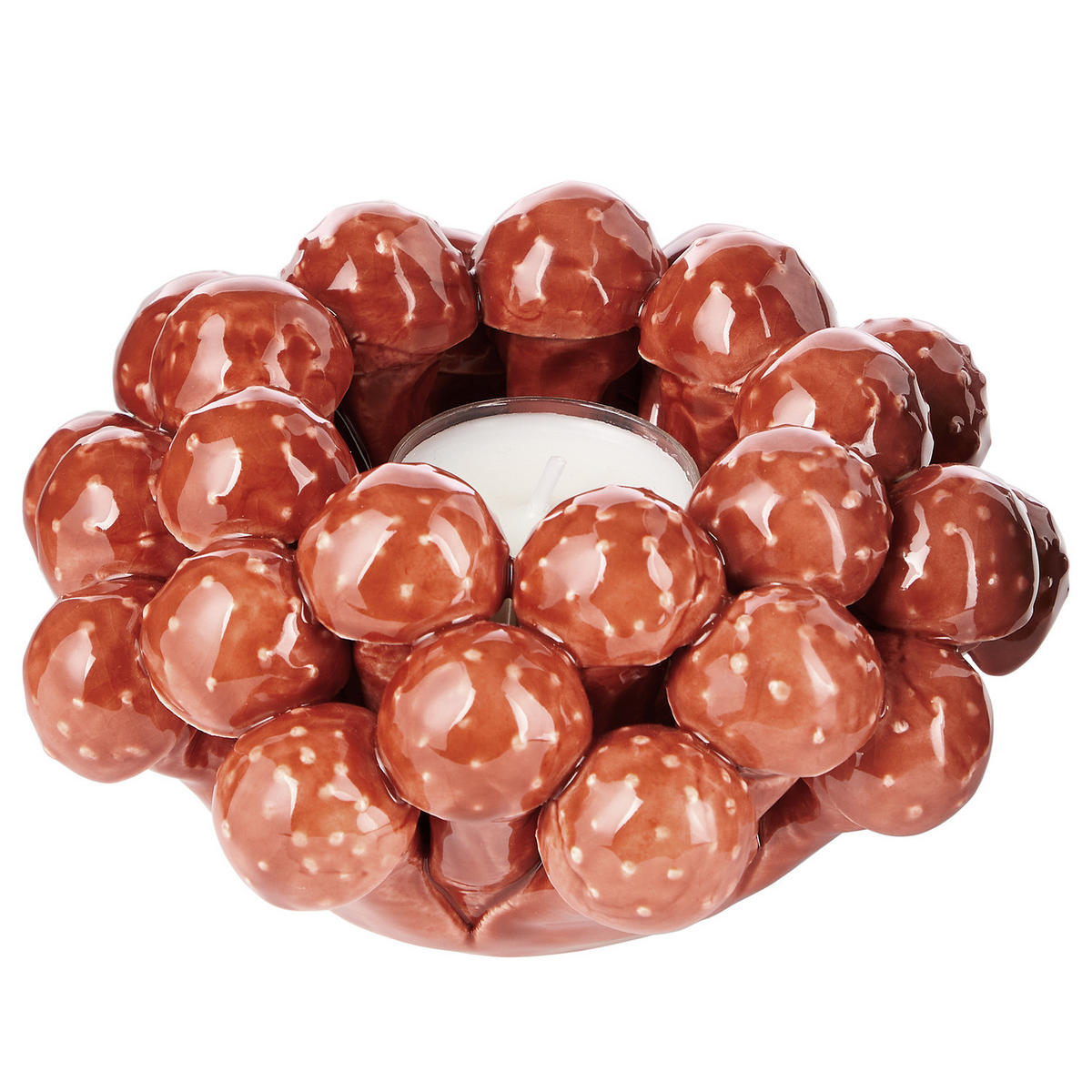 TEELICHTHALTER Enchanted Forst - Braun, Stein (7cm) - Butlers