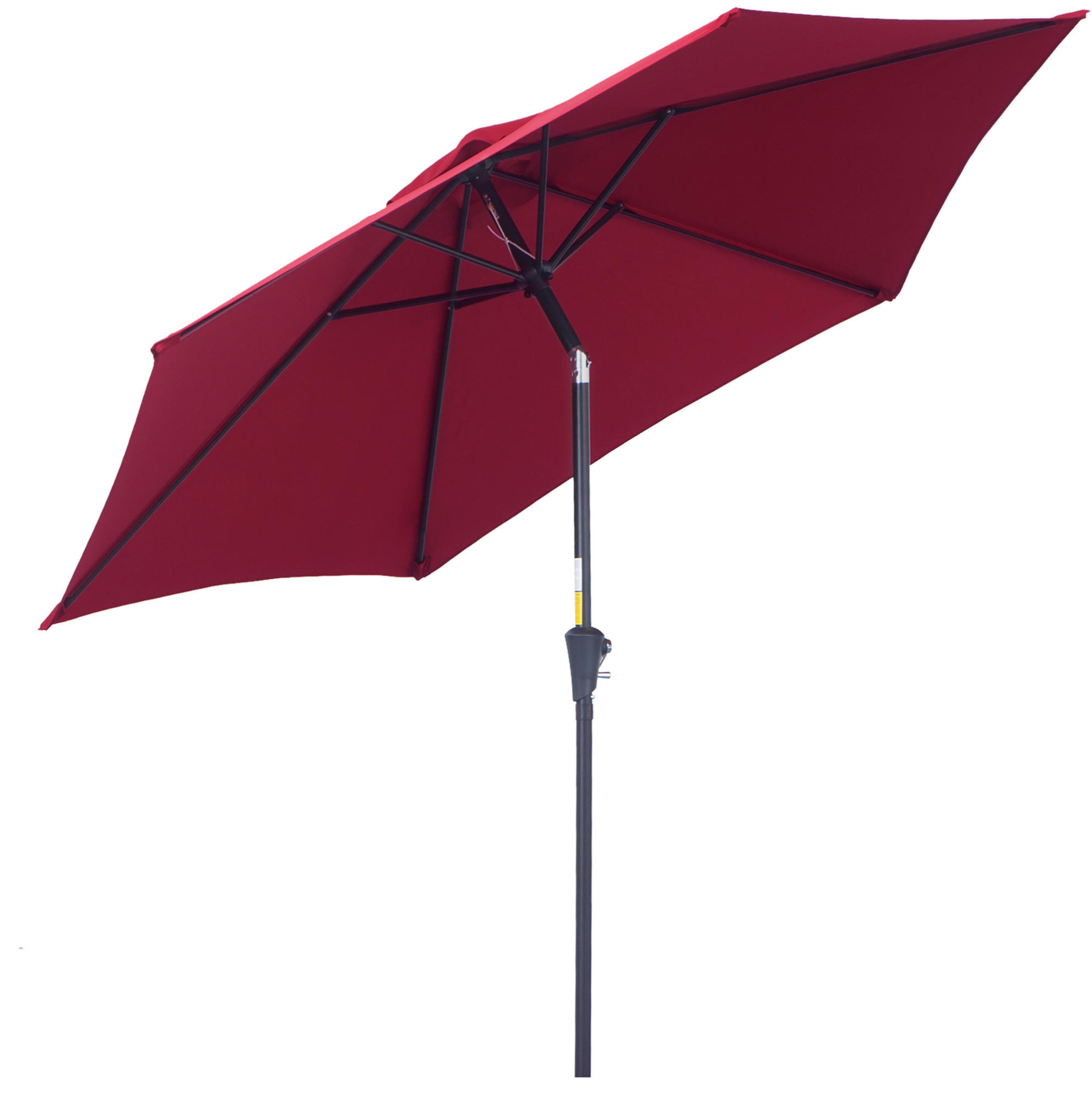 SONNENSCHIRM rund 260 cm in Rot mit Kurbel und Neigefunktion - Rot, Metall (260/260cm) - BEAOK