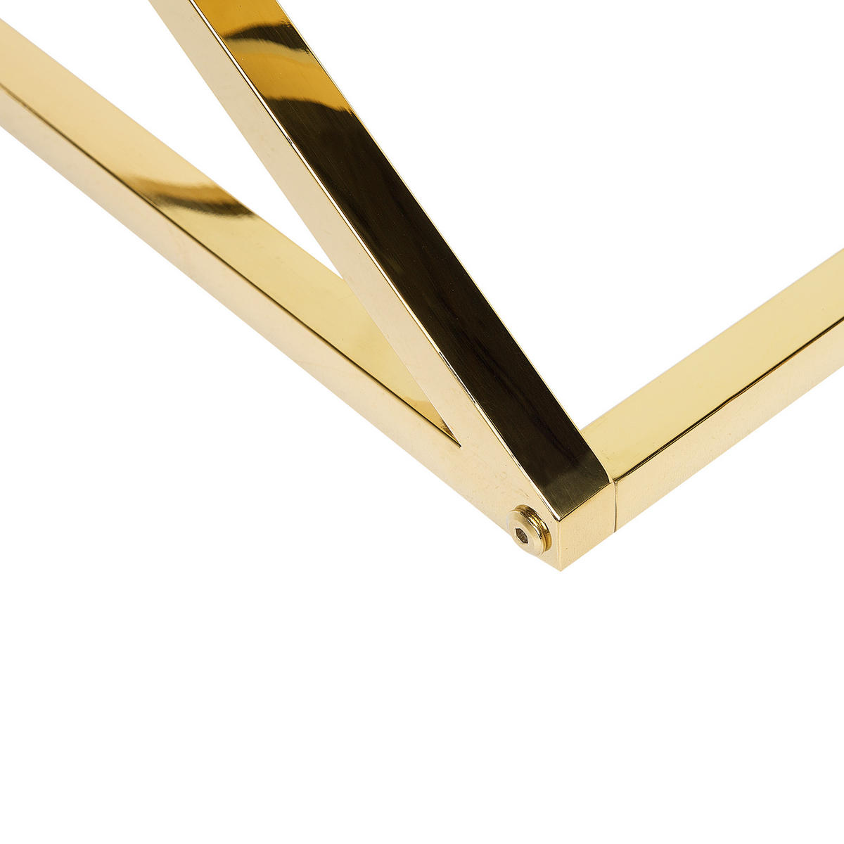 COUCHTISCH Glas Gold quadratisch 60/60 cm Beverly - Transparent/Goldfarben, Glas (60/60/45cm) - Beliani