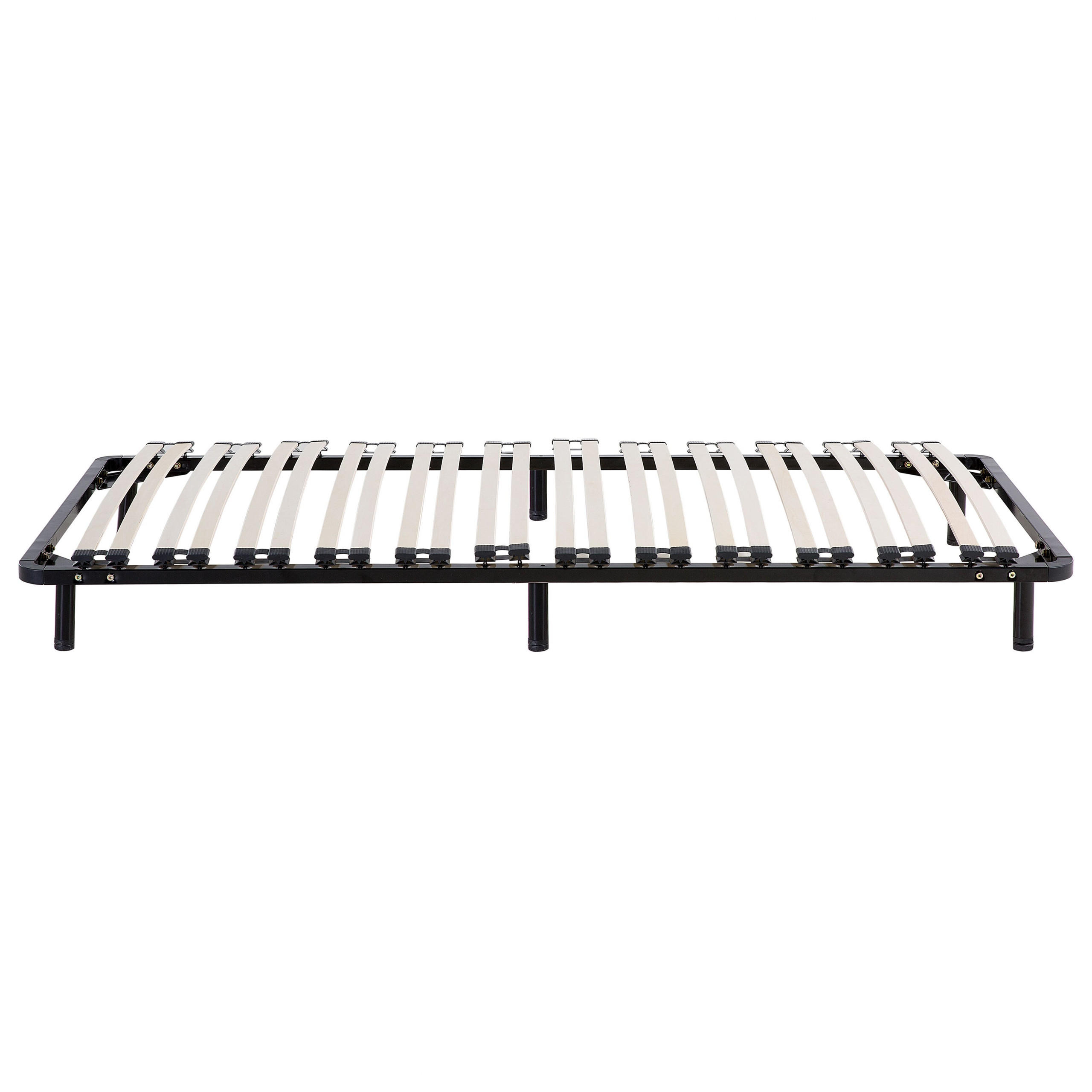 Beliani LATTENROST Schwarz 90cm × 200cm × 21cm