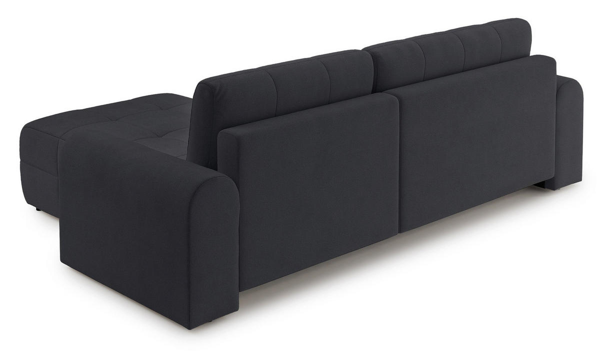 ECKSOFA Simolla Anthrazit rechts - Dunkelgrau/Schwarz, Kunststoff/Textil (180/268cm) - Selsey