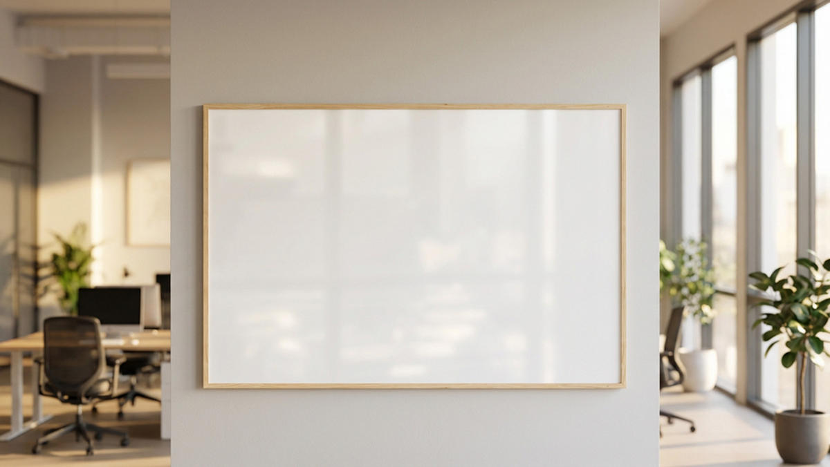 MAGNETISCHES Whiteboard mit Naturholzrahmen 180x120cm - Weiß, Metall (180/120/1.8cm) - ALLboards