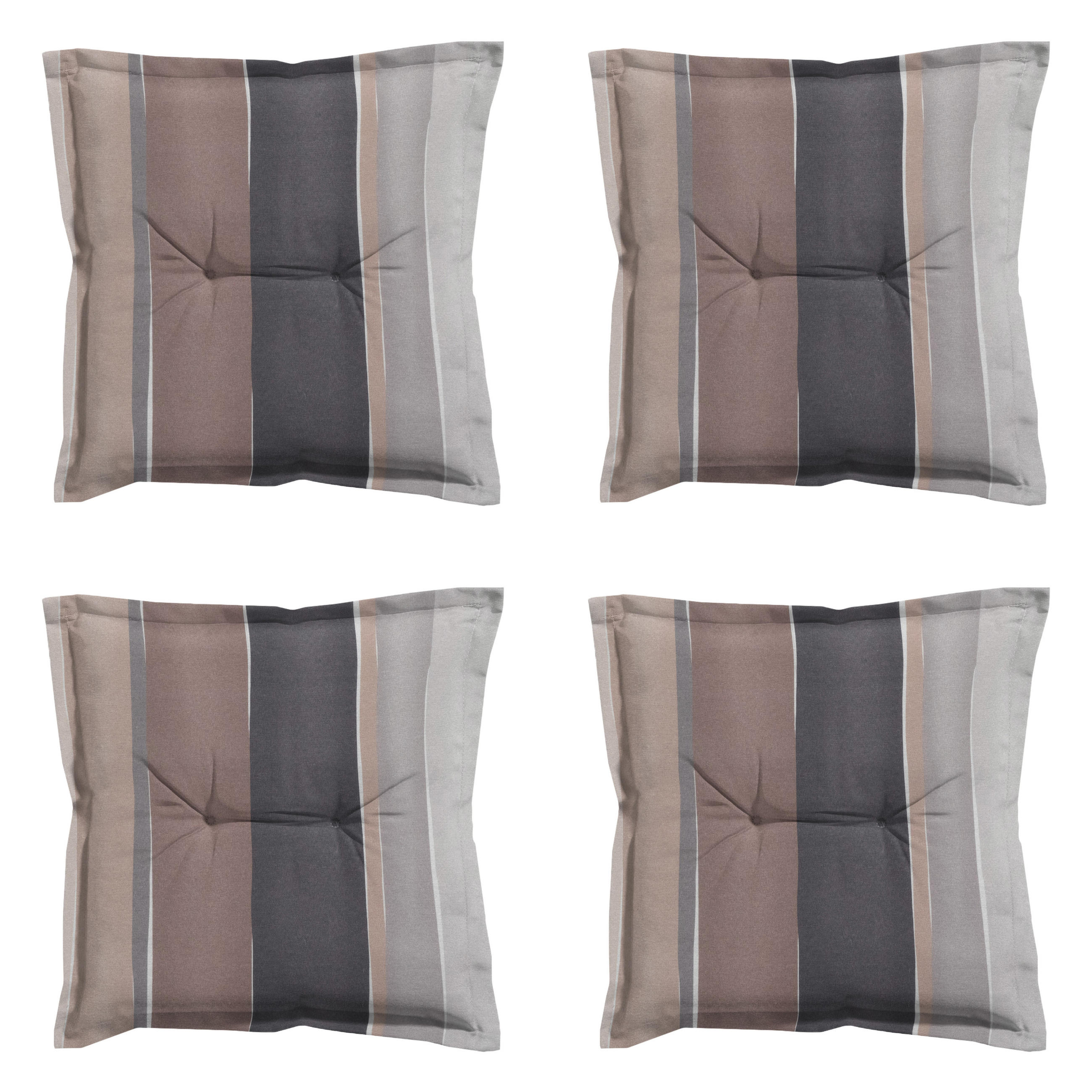 SITZKISSEN Nox - Mehrfarbig - 50/50/7 cm - 4er-Set - Multicolor, Textil (50/7/50cm) - Madison
