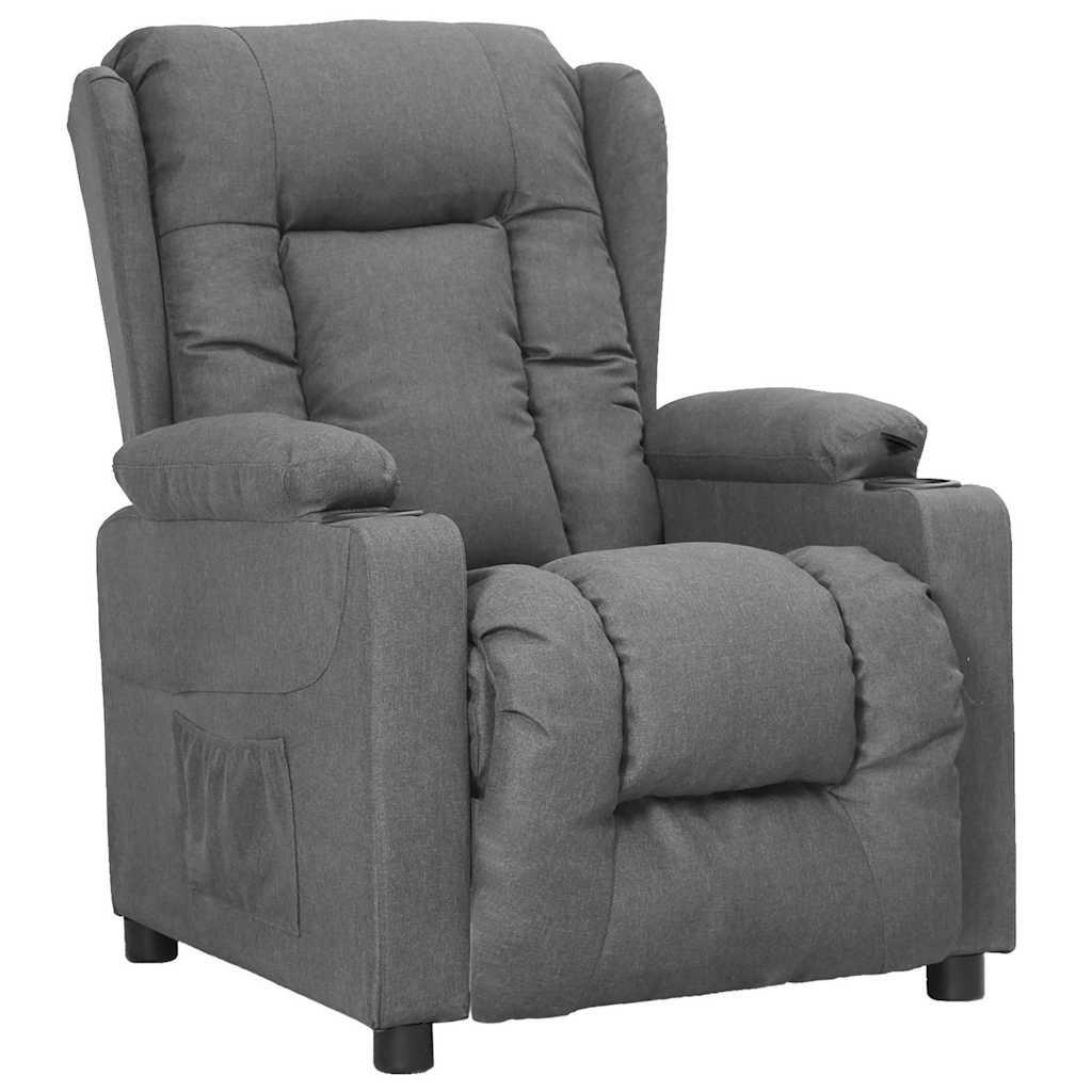 RELAXSESSEL Hellgrau Stoff - Grau, Textil (96/99.5/72.5cm) - vidaXL