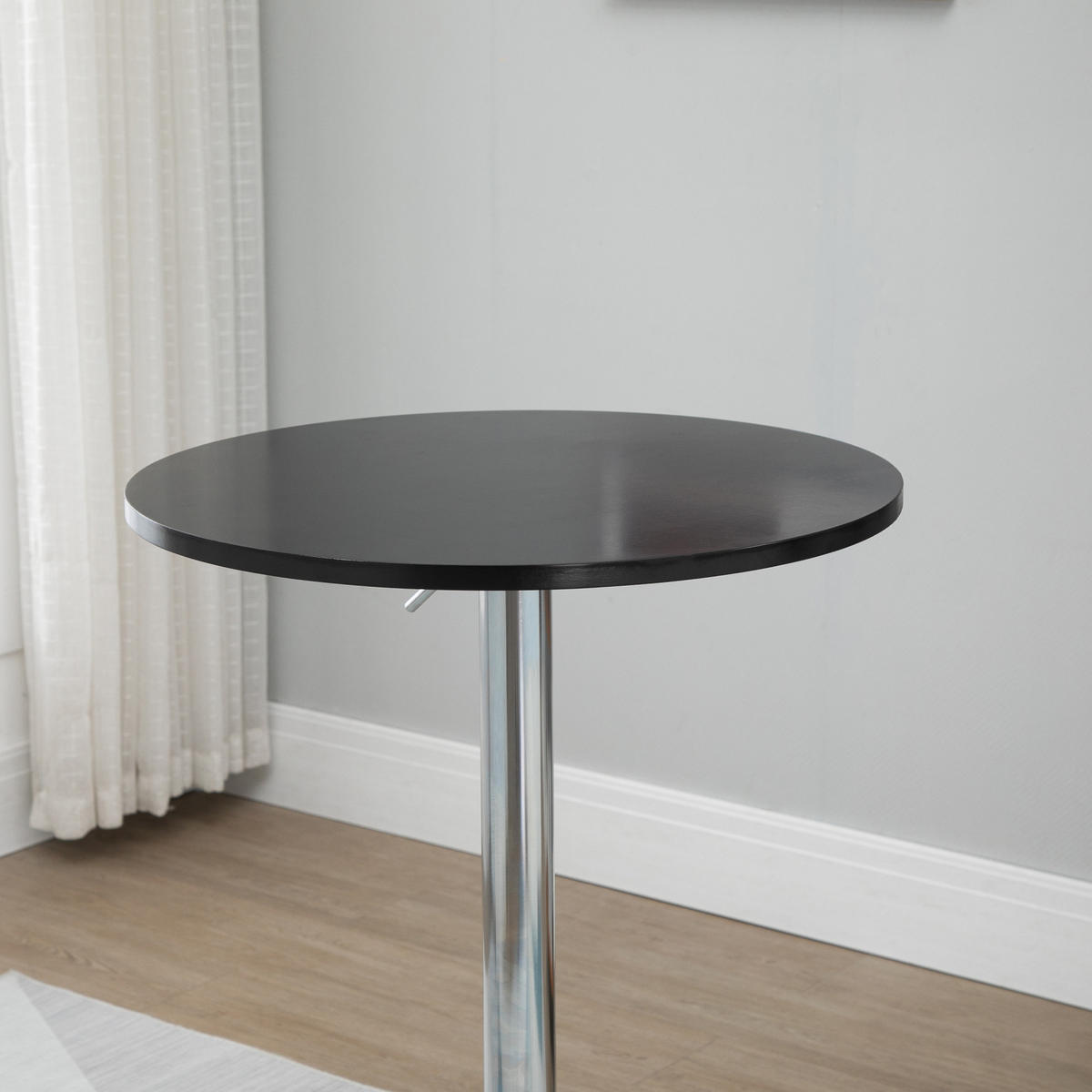 BARTISCH, MDF, Steel, Schwarz - Schwarz, Kunststoff (61/70/61cm) - HOMCOM
