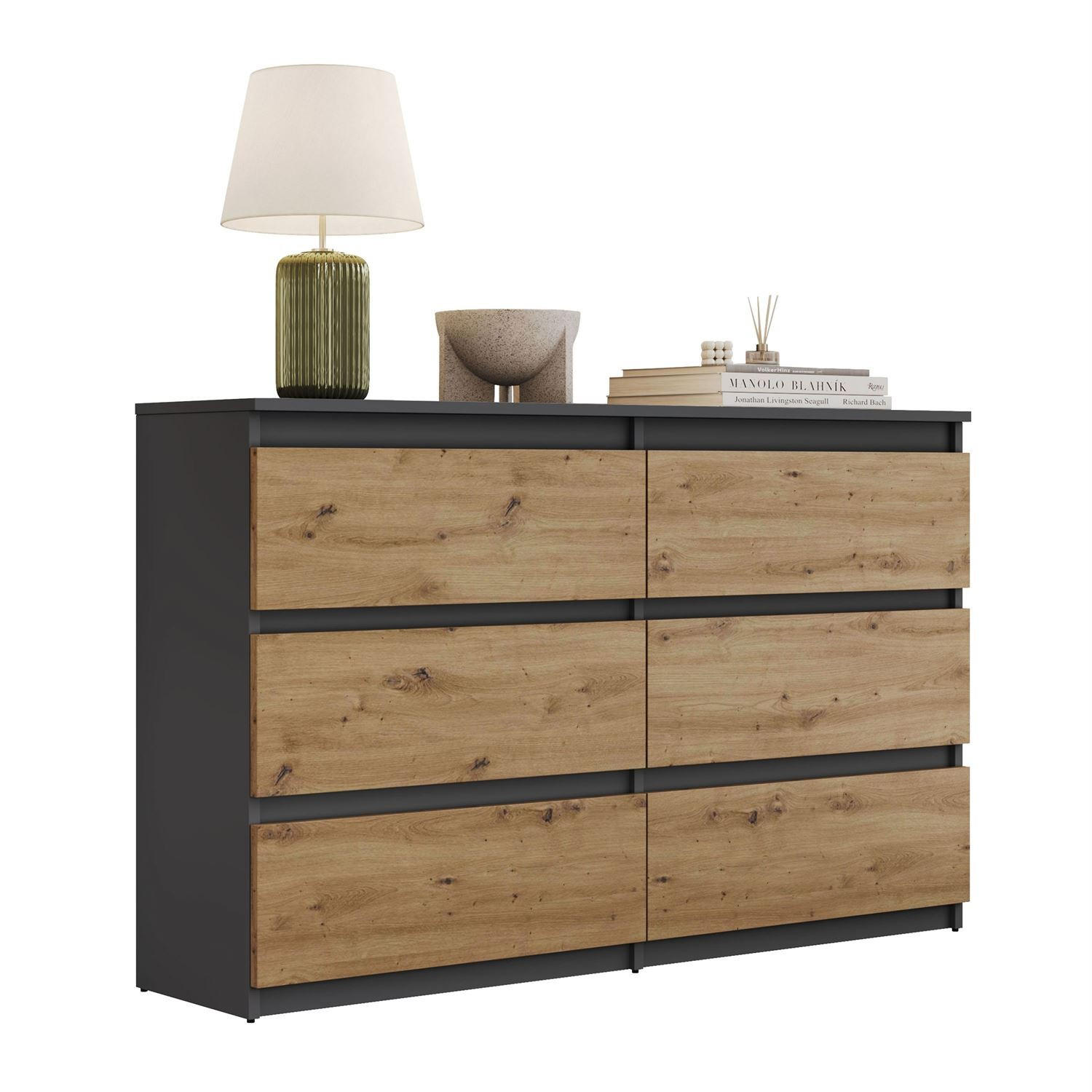 Lookway Sideboard Eiche Artisan 120x74.4x30 cm