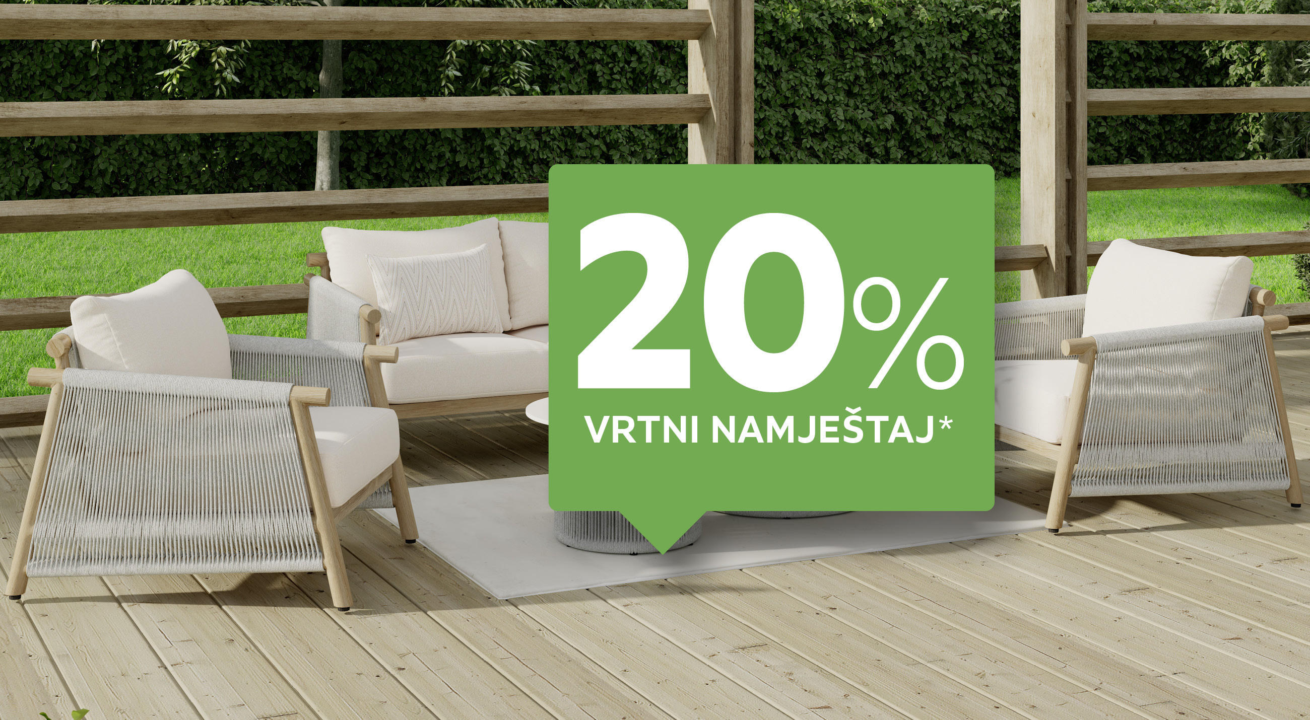 20% vrtni namještaj*
