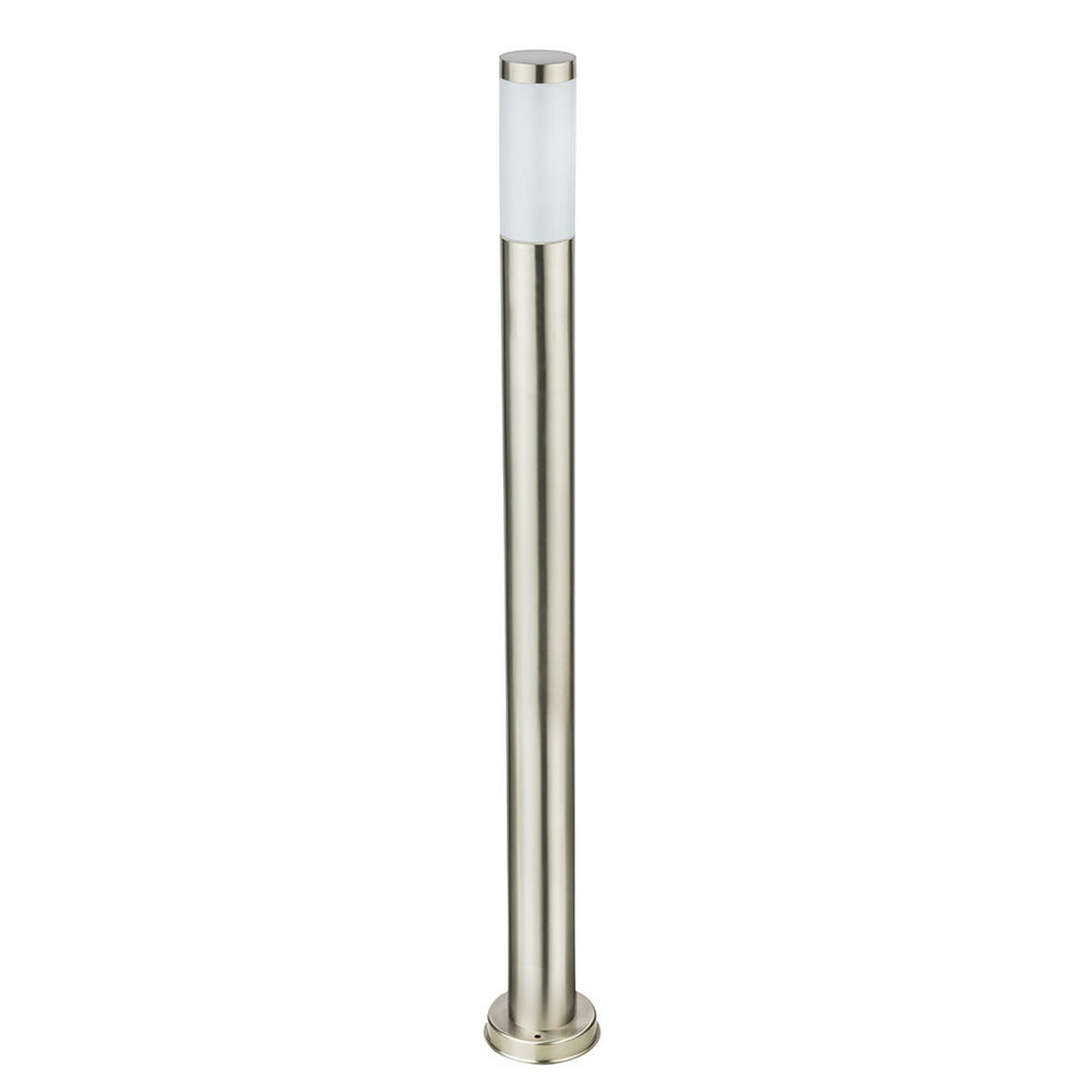 LED STEHLAMPE Edelstahl Silber opal - Silberfarben, Metall (12.7/12.7/110cm) - Globo Lighting