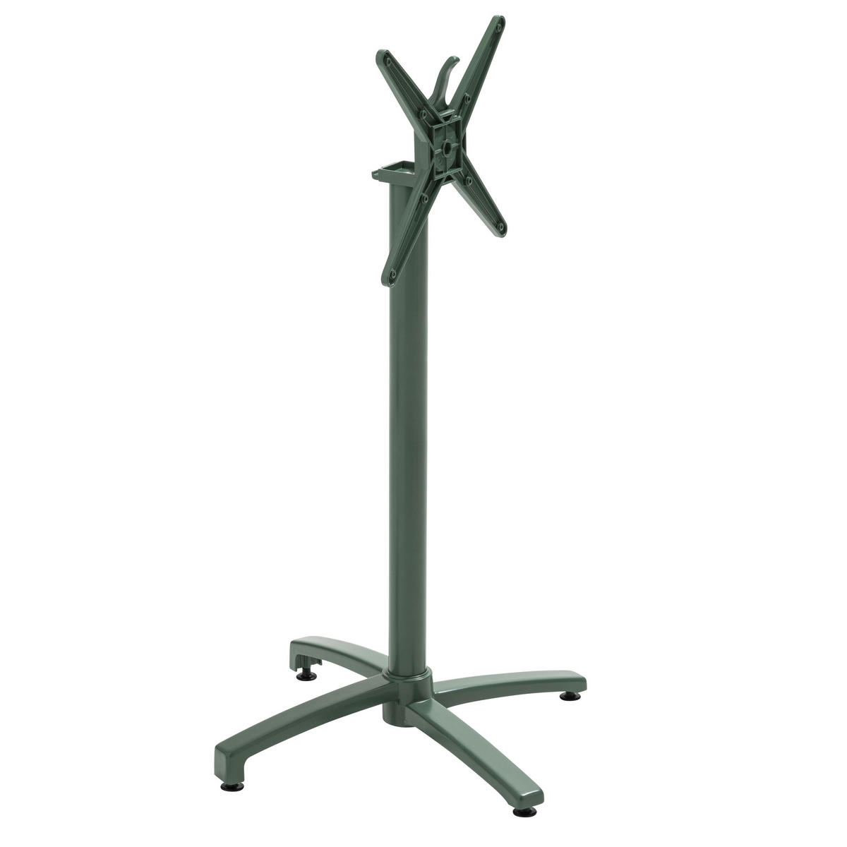 HOCHTISCH 60 x 60 cm, Dunkelgrünen - Grün, Metall (60/60/108cm) - Oviala