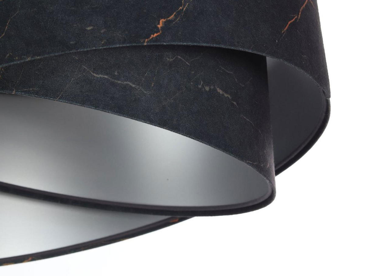 HÄNGELEUCHTE Schwarz 50/23 cm - Silberfarben, Kunststoff (50/1/23cm) - ONZENO