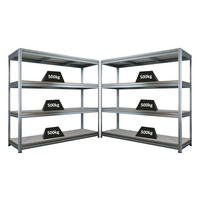 SCHWERLASTREGAL Dino 2er-Set 180x200x60cm Melamin-Ebenen Verzinkt - Silberfarben, Metall (400/180/60cm) - PROREGAL