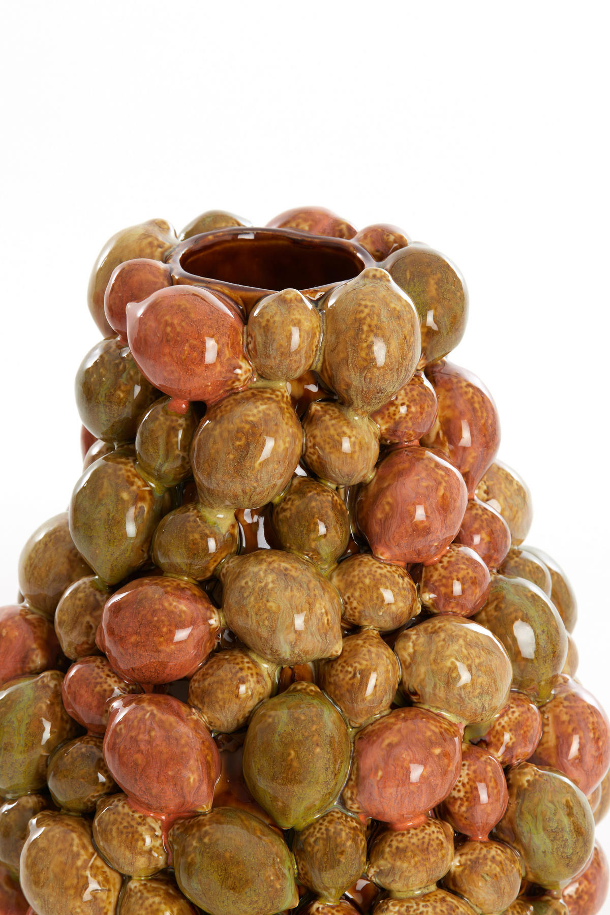 VASE Zitrusbraun Ø23/27 cm - Dunkelorange/Braun, Keramik (27cm) - Light & Living