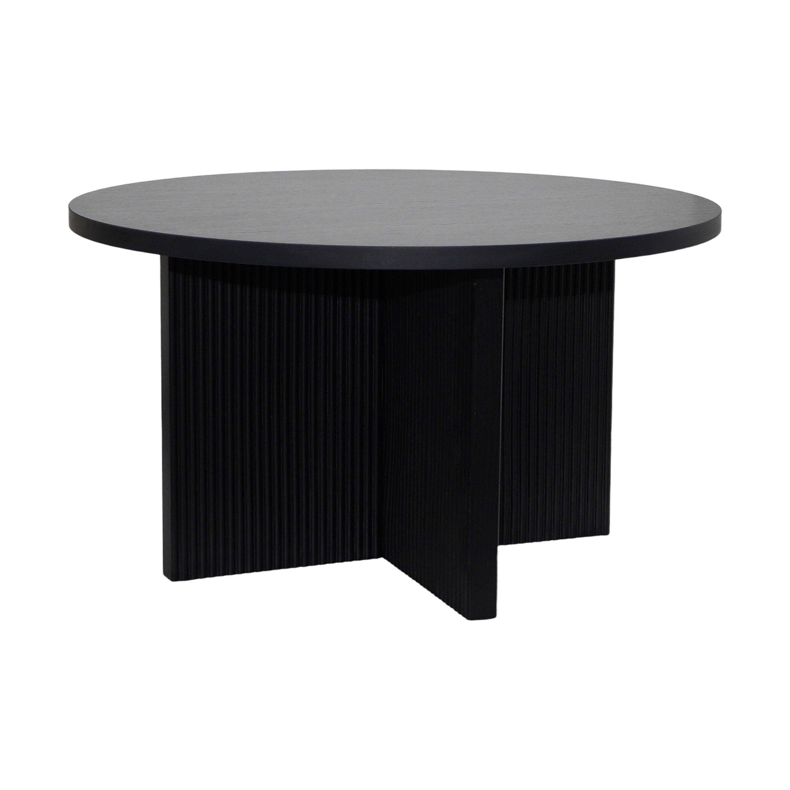 COUCHTISCH, schwarzes Holzeffekt - Schwarz, Holz (80/80/45cm) - Oviala