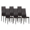 STUHL MILANO Lederimitat Metallbeine 6er Set Braun - Braun, Kunststoff/Metall (42/98/43cm) - Albatros