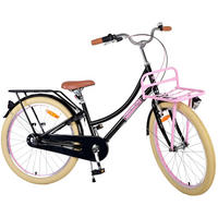 KINDERFAHRRAD Excellent - Mädchen - 24 Zoll - 3 Gänge - Rücktritt + Handbremse - Schwarz - Schwarz, Metall (65cm) - TPFSports