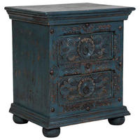 NACHTTISCH aus holz 50x40x60cm - Blau, Holz (50/60/40cm) - Wanderlust