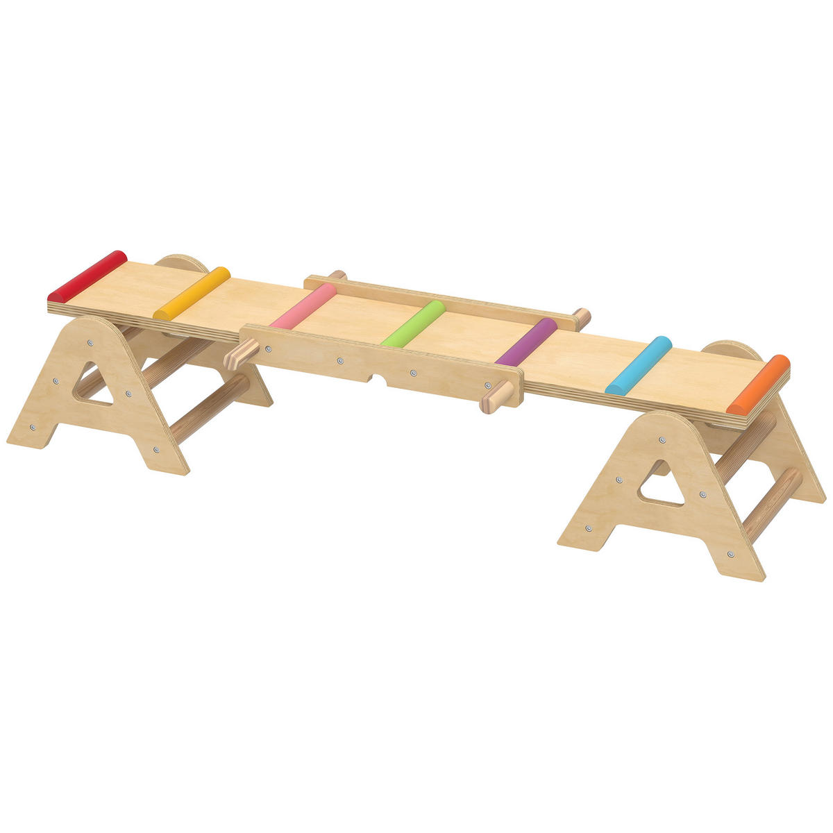 BALANCEWIPPE 2-in-1 DE-09834 Holz - Multicolor, Holz (38/133cm) - ComfortXL