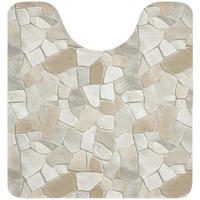 WC-VORLEGER Mosaik - Steine - Beige Toilettenvorleger 55x60 cm - Beige, Kunststoff/Textil (55/1cm) - OnlyWow