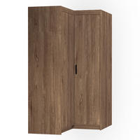 ECKSCHRANK Storicos Eiche Lefkas 97,8/190,5/97,8 cm – Modern, ideal für Ecken - Braun, Holzwerkstoff/Kunststoff (97.8/190.5/97.8cm) - AX Living