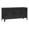 SIDEBOARD Kotka - Schwarz, Metall (113/58/40cm) - [en.casa]