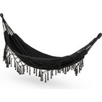 HÄNGEMATTE 200/150 cm, bis 200 kg - Schwarz, Textil (150/1/200cm) - Outtec