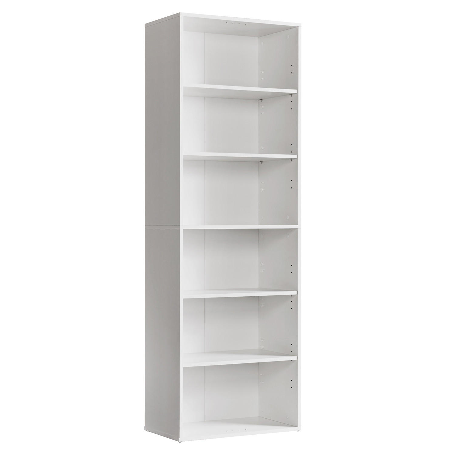 BÜCHERREGAL Der Bücherwurm - Weiß, Holzwerkstoff (60/180/34.5cm) - Mokebo