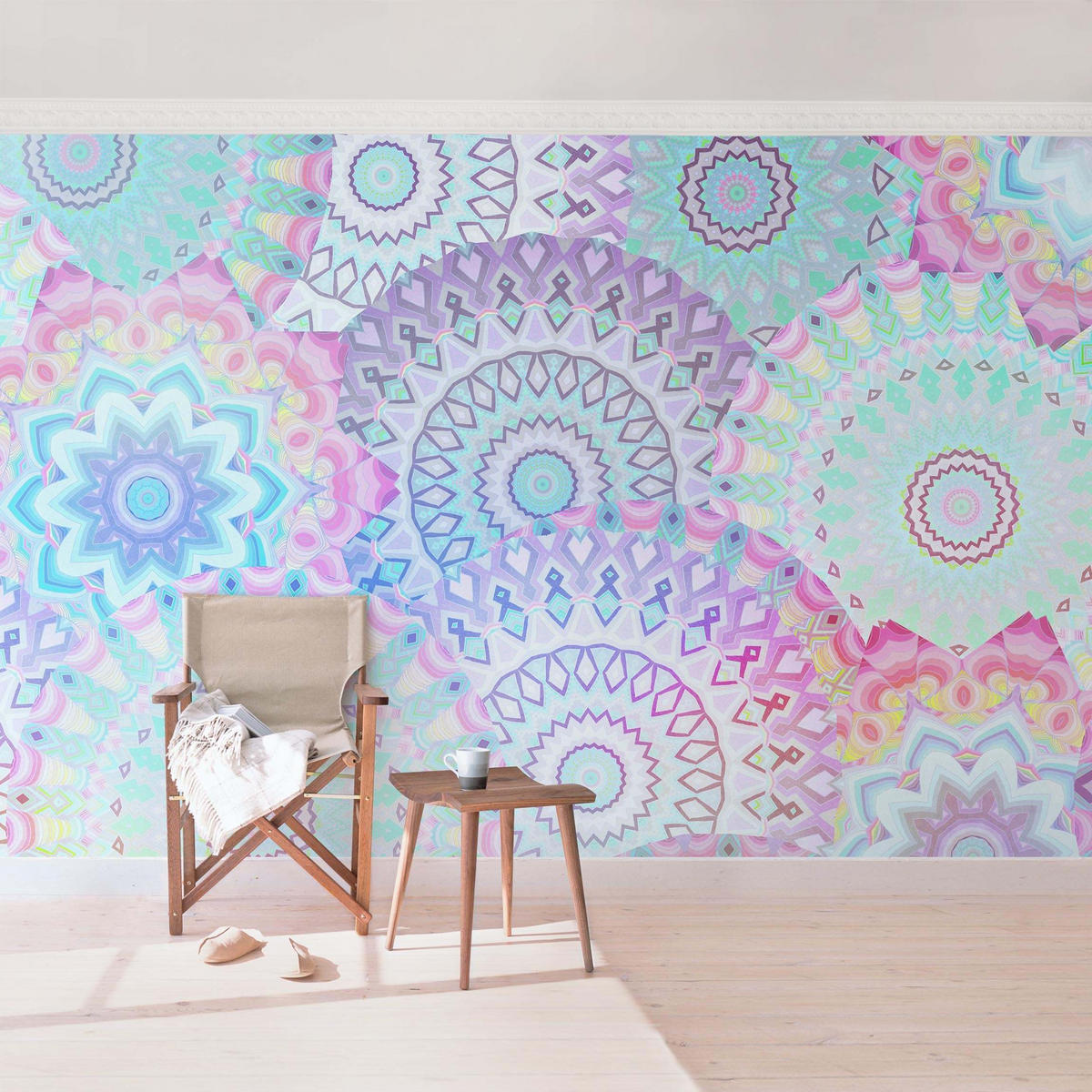 FOTOTAPETE Sommerträume Mandalas 432/290 cm - Multicolor, Papier (432/290cm) - Bilderwelten