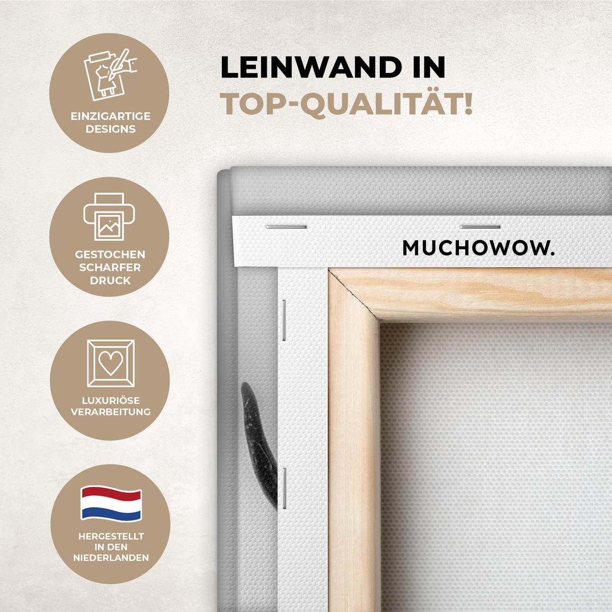 OBRAZ NA PLÁTNĚ Kráva - Skotský horal - Černá - Bílá - Zvíře - Příroda - Divoká zvěř 30x40 cm - černá, textil (30/40cm) - MuchoWow