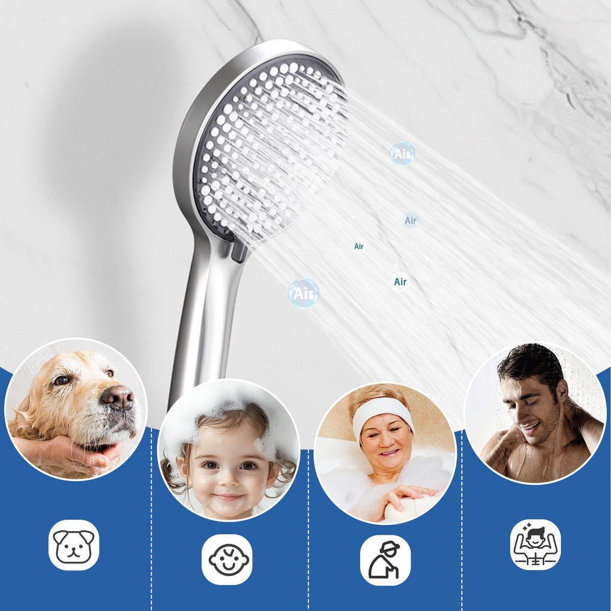 HANDBRAUSE BRAUNSCHWEIG Ⅲ 22/2/13 cm - Silberfarben, Metall (15/13/22cm) - Nettlife