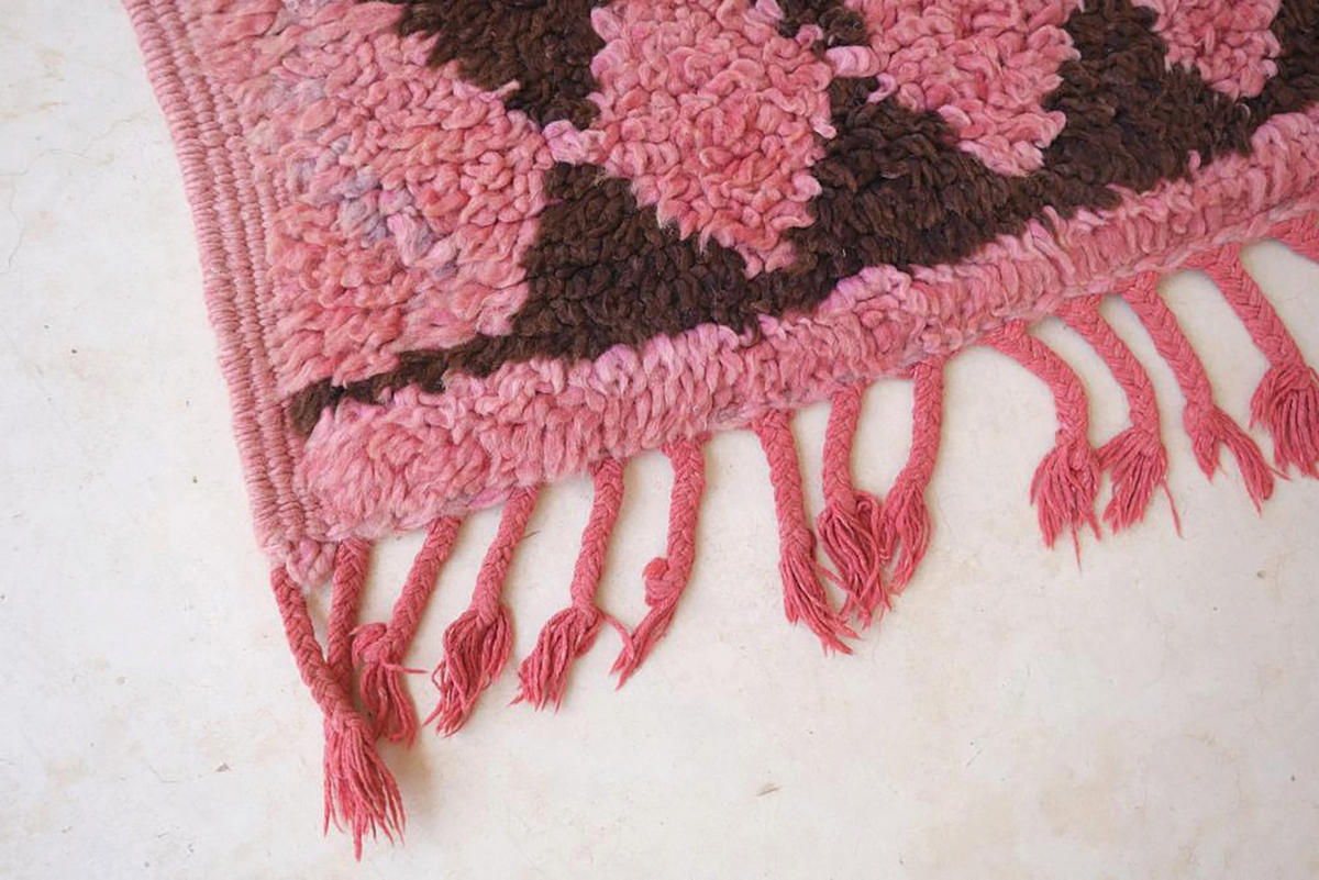 BERBERTEPPICH aus reiner Wolle 87x 193 cm - Pink, Naturmaterialien (87/193cm) - AFK Living
