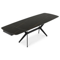ESSTISCH LEANA schwarz - Schwarz, Metall (90/160/76cm) - IDIMEX