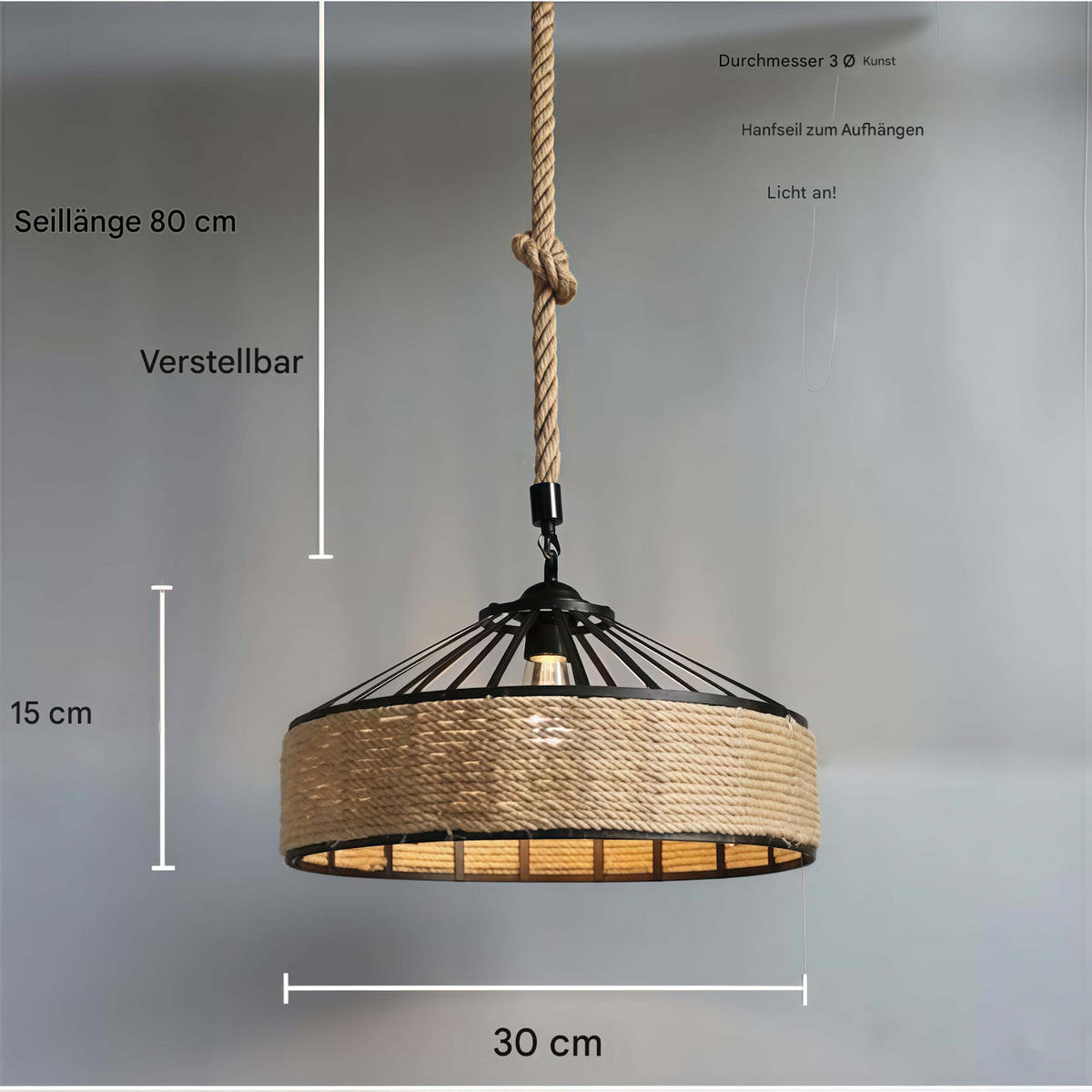 PENDELLEUCHTE Weidengeflecht Bohème Retro 30cm, E27 Fassung 80cm Kabel - Rotbraun, Naturmaterialien (30/30/15cm) - Weltevree