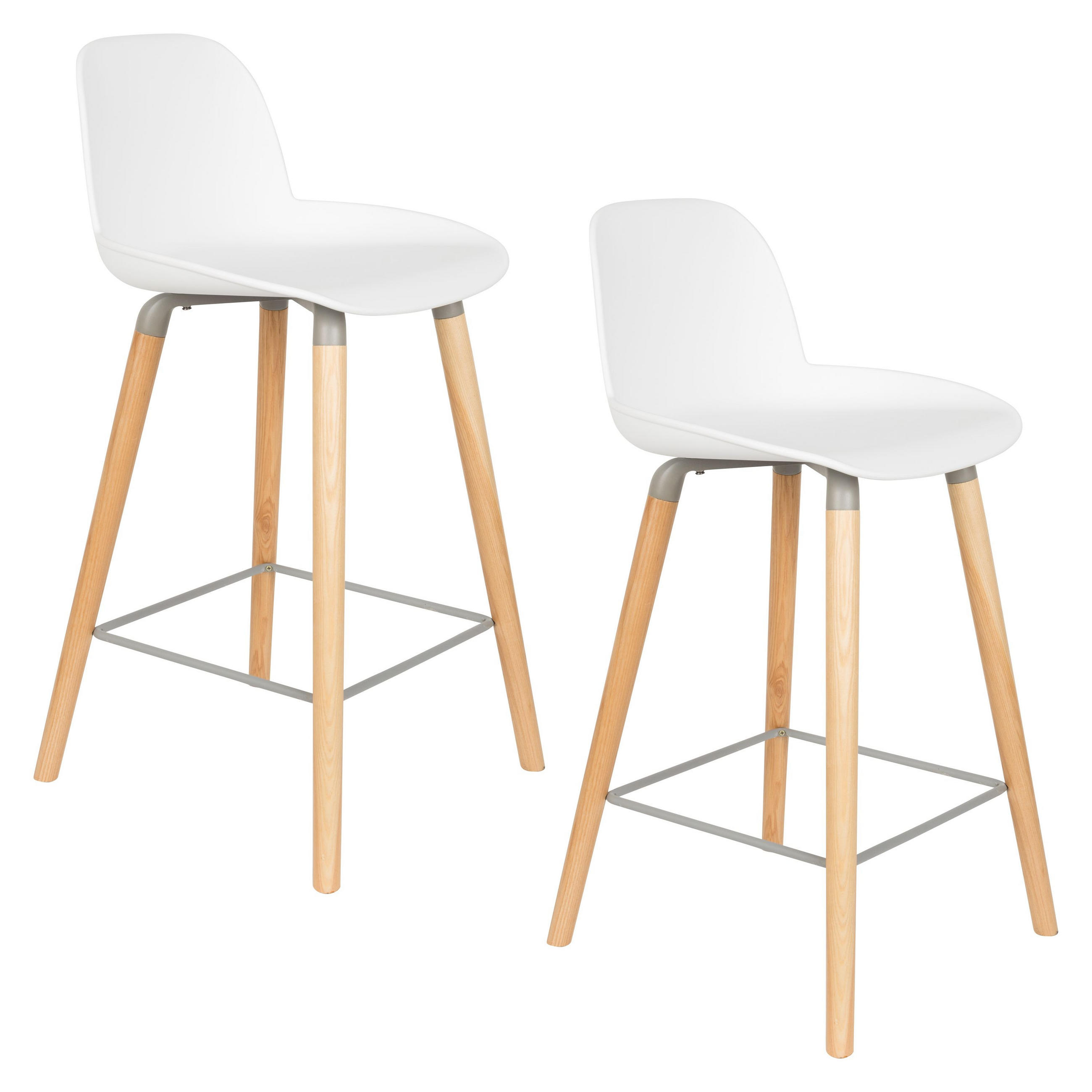 BARHOCKER Albert Kuip Rückenlehne 65 cm Weiß - 2 er Set - Weiß, Kunststoff (45/89/47.5cm) - Zuiver