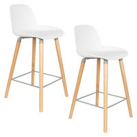 BARHOCKER Albert Kuip Rückenlehne 65 cm Weiß - 2 er Set - Weiß, Kunststoff (45/89/47.5cm) - Zuiver