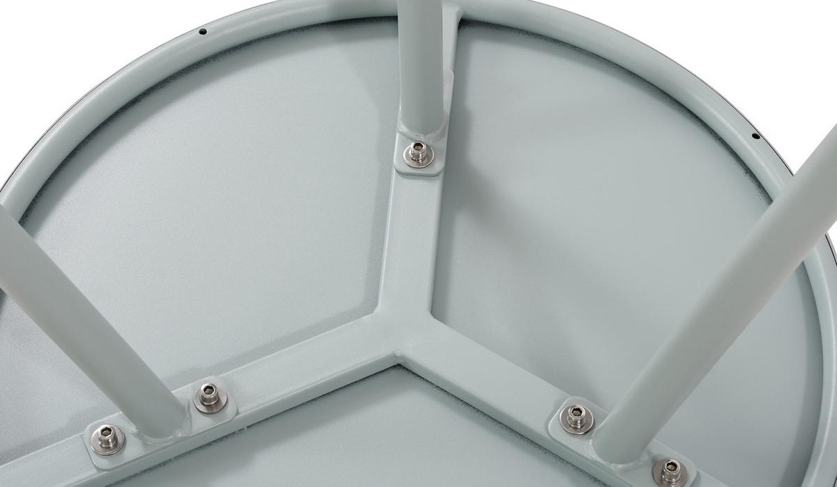 COUCHTISCH rund 50 cm Kunststoff türkis - Türkis, Kunststoff/Metall (50/50/40cm) - CLP