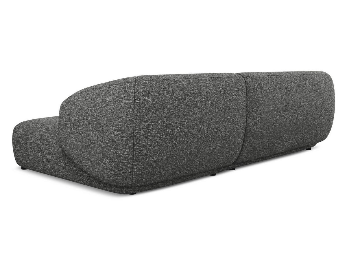 ECKSOFA rechts Strukturstoff Stoff Grau - Dunkelgrau/Schwarz, Kunststoff/Textil (280/156cm) - Makamii