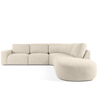 ECKSOFA RECHTS ZUCCO, Hellbeige - Hellbraun, Holz/Holzwerkstoff (304/293cm) - KONSIMO®