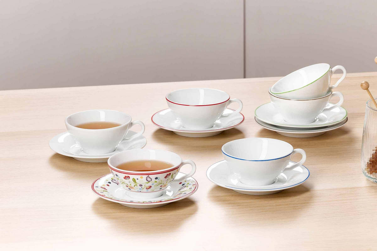 TEETASSEN Shanti Ostfriese bunt 100 ml 6er Set - Multicolor, Keramik (100L) - Ritzenhoff Breker