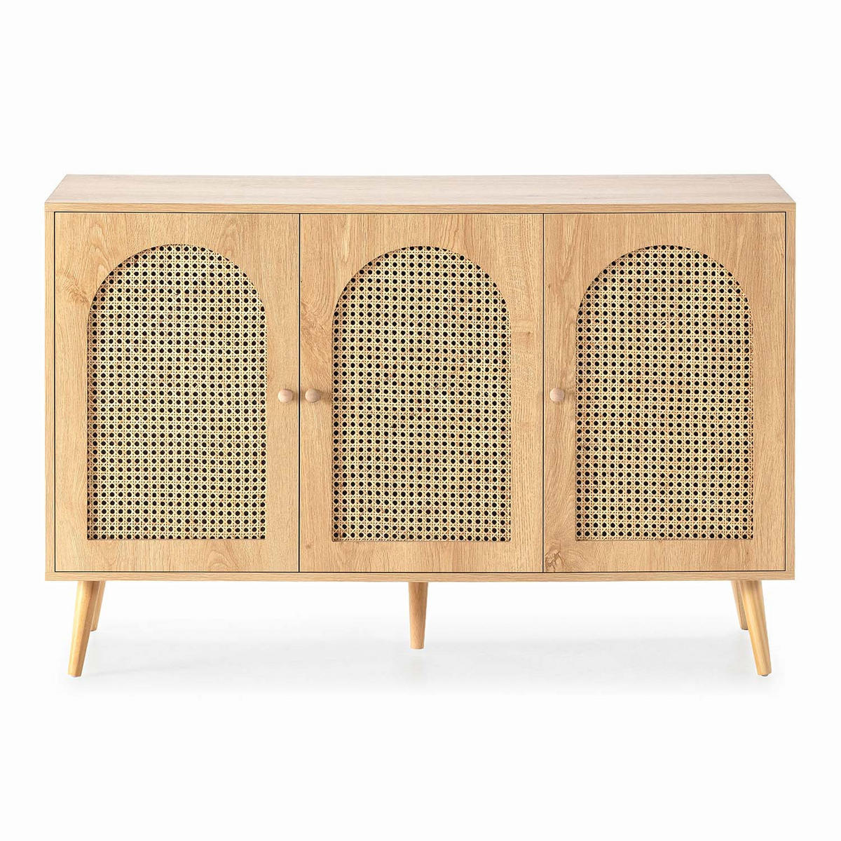 SIDEBOARD Luna 3 türen Eichefarbe - Honigeiche, Holzwerkstoff (120/79/40cm)