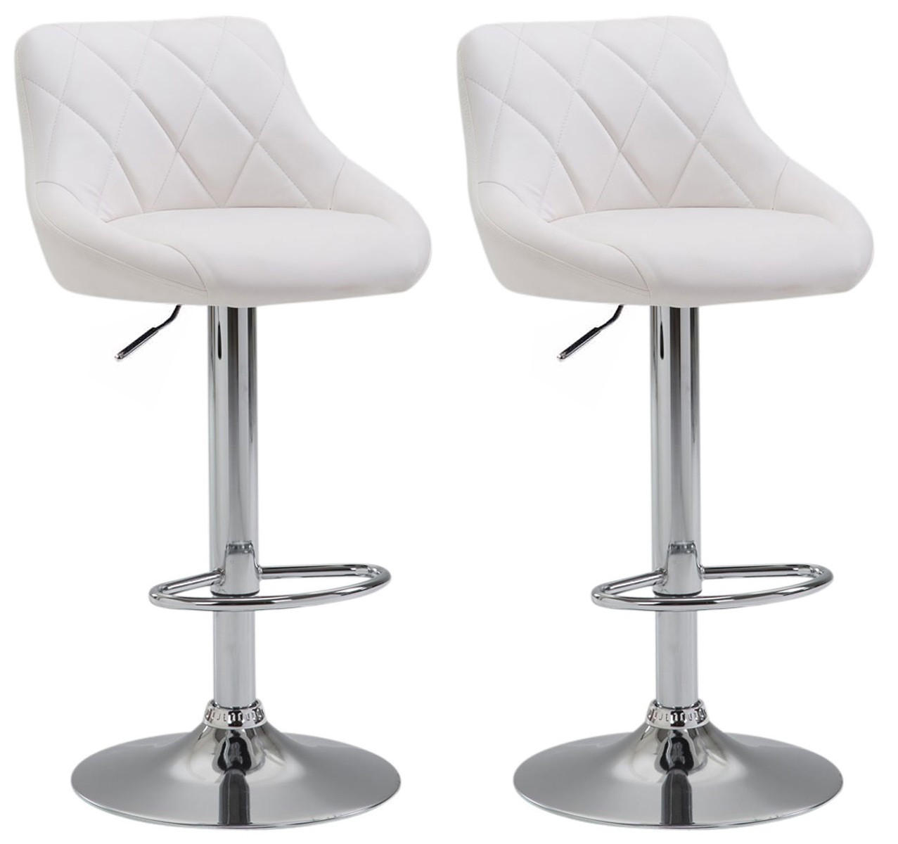 furnicato Barhocker Weiß 46x83x49 cm