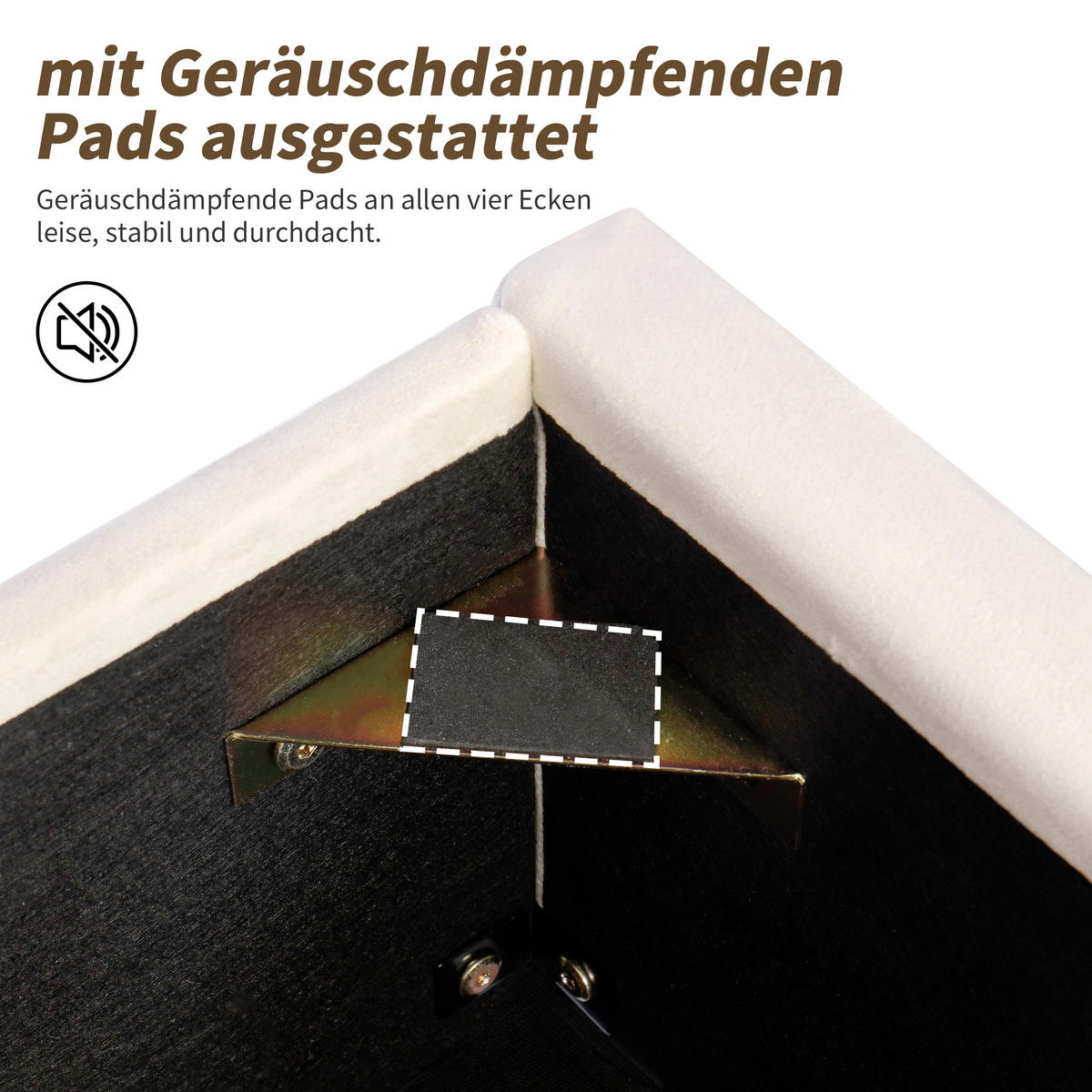 POLSTERBETT 90x200 Bouclé Lattenrost Kopfteil Beige - Beige, Holzwerkstoff - FLIEKS