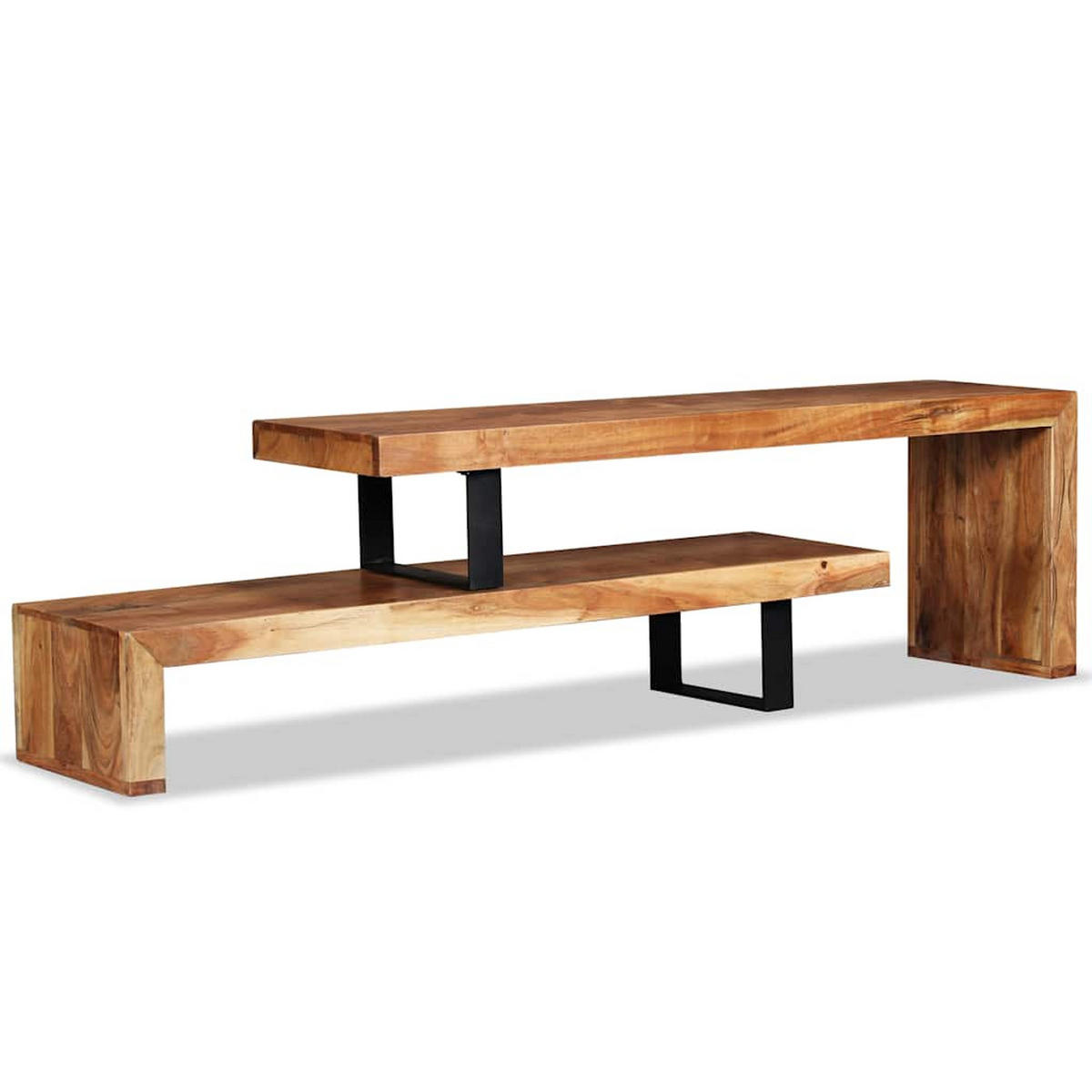 TV-SCHRANK Massivholz Akazie - Braun, Holz (30/40/115cm) - vidaXL