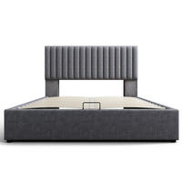 POLSTERBETT 160/200 cm Grau mit LED App-Control und USB Type C Ladefunktion - Grau, Textil (160/200cm) - Oxeza