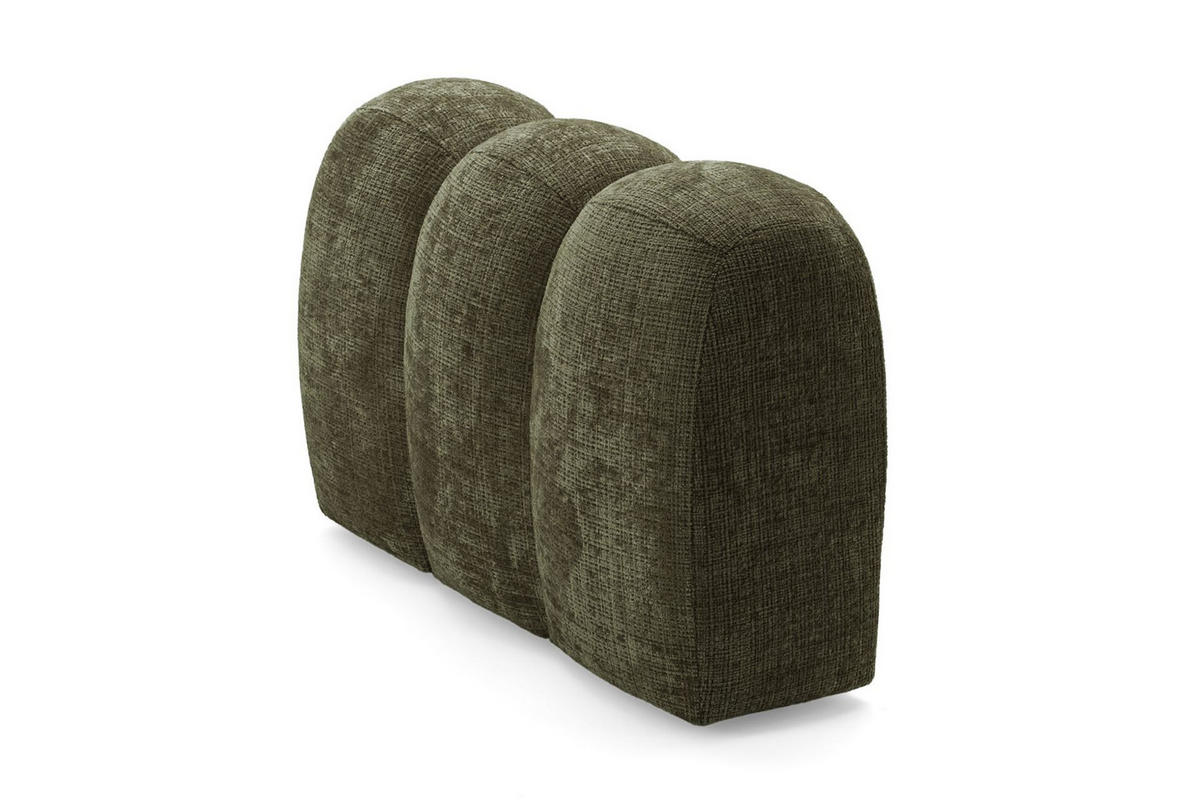 5-SITZER modulares Ecksofa VEER SET 2 Links, 379 x 175 cm, Chenille Webstoff Grün - Schwarz/Grün, Holz/Kunststoff (379/175cm) - Muffo