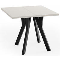 STÔL Clover Štvorcový Rozkladací s Čiernymi Bukovými Nohami – Kašmír – 100 x 100 / 200 cm - čierna/kašmírová, drevo/kompozitné drevo (100/200/76.5cm) - WFL GROUP
