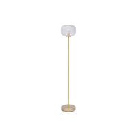 STEHLEUCHTE – gebürstetes Messing und strukturiertes Glas – Ø 25 x H 150 cm – Gold – LOUXOR - Goldfarben, Metall (25/25/150cm) - Vente-Unique