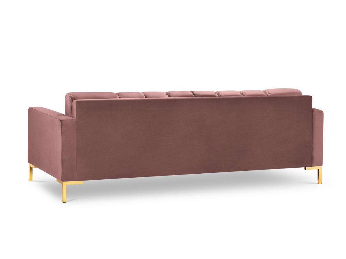 SOFA Mamaia aus Samt rosa 4 Sitzplätze - Pink, Textil (92/75/217cm) - Micadoni
