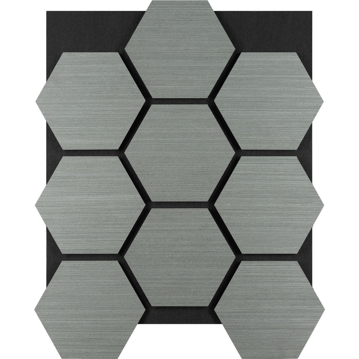 AKUSTIKPANEELE Sonic Shield, je 76 x 62 x 1,8 cm, Größe flexibel anpassbar, Eiche hellgrau - Eichefarben/Hellgrau, Holz (62/1.8/76cm) - tectake