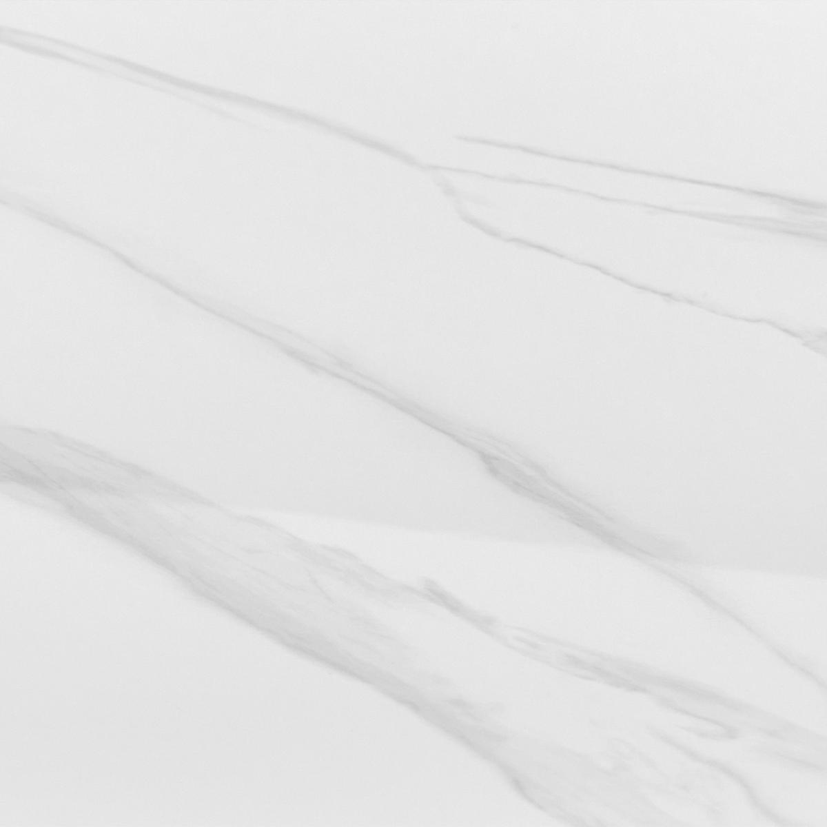 ESSTISCH Weiß Albina - Weiß/Braun, Stein (120/120/75cm) - Beliani