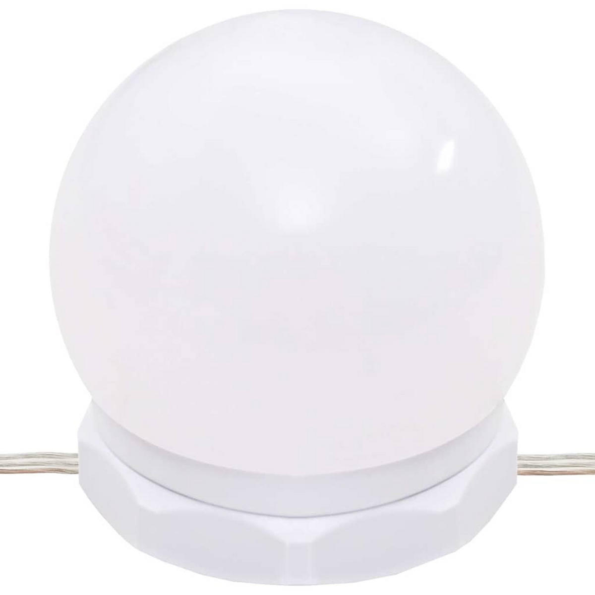 SCHMINKTISCH mit LED und Schublade, 60/40/140 cm, aus Holzwerkstoff, Betongrau - Grau, Holz (40/140/60cm) - vidaXL